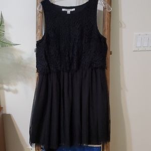 Lauren Conrad Lace & Tulle Black dress 12